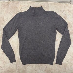 Elegant Charcoal Turtleneck Sweater for Men